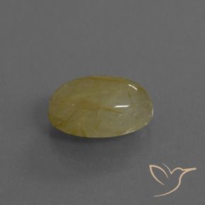 9,17 ctw natürlicher Mittelgelb Rutilquarz, Oval, Lichtdurchlässig