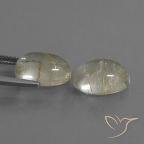 11.00 ct natürliche hellgelb Rutilquarz-Edelsteine, Oval, Transparent