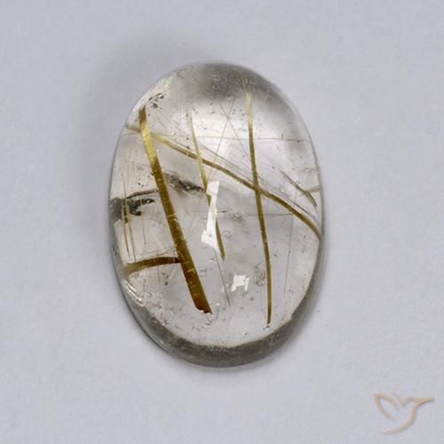 6.44ct Natürlicher hellbraun Rutilquarz, Oval, Transparent