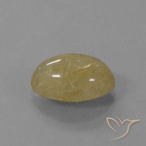 9,17 ctw natürlicher Dijon Gelb Rutilquarz, Oval, Transparent
