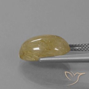 9,17 ctw natürlicher Dijon Gelb Rutilquarz, Oval, Transparent