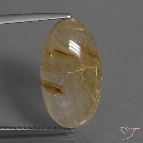 8.23ct Natürlicher Sehr helles Goldbraun Rutilquarz, Oval, Lichtdurchlässig