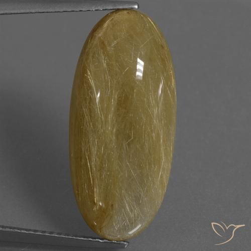 12.34ct Natürlicher Mittelgelb Rutilquarz, Oval, Lichtdurchlässig