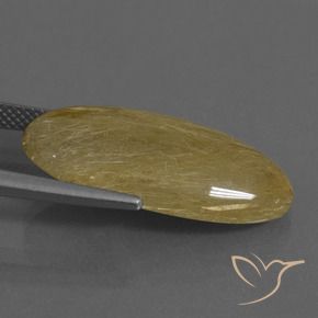 9,17 ctw natürlicher Mittelgelb Rutilquarz, Oval, Lichtdurchlässig
