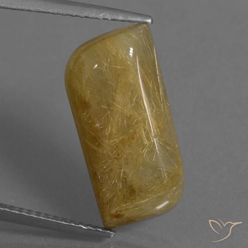 9.81ct Natürlicher Dijon Gelb Rutilquarz, Fantasie, Lichtundurchlässig