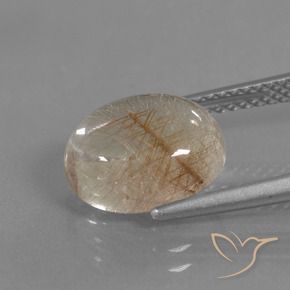 9,17 ctw natürlicher Klar und Gold-Bronze Rutilquarz, Oval, Transparent