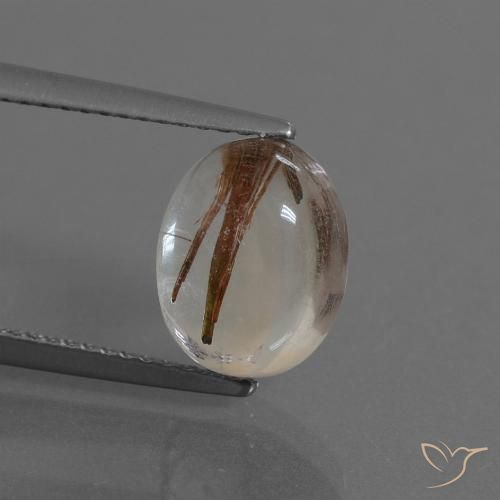 3.48ct Natürlicher Klar mit Kupfer Rutilquarz, Oval, Transparent