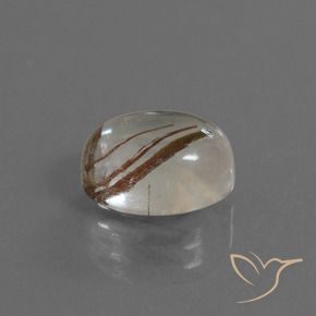 9,17 ctw natürlicher Klar mit Kupfer Rutilquarz, Oval, Transparent
