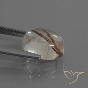 9,17 ctw natürlicher Klar mit Kupfer Rutilquarz, Oval, Transparent