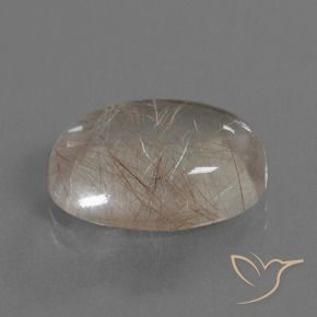9,17 ctw natürlicher Klar mit Kupfer Rutilquarz, Oval, Transparent