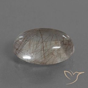 9,17 ctw natürlicher Klar mit Kupfer Rutilquarz, Oval, Transparent