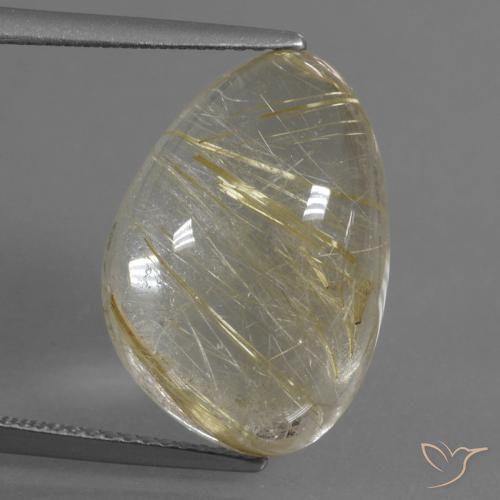 12.10ct Natürlicher hellgelb Rutilquarz, Fantasie, Transparent