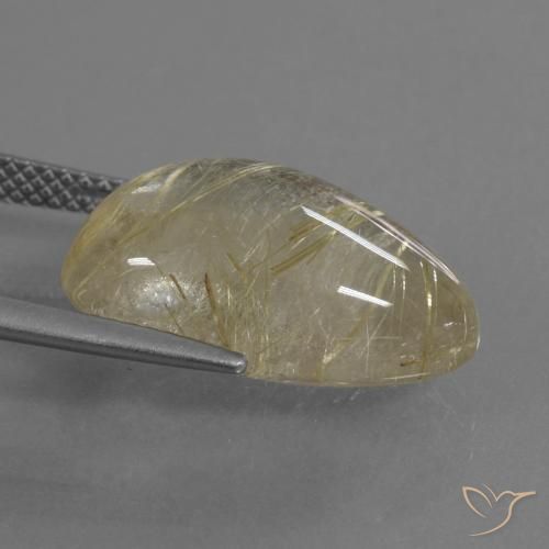 9,17 ctw natürlicher hellgelb Rutilquarz, Fantasie, Transparent