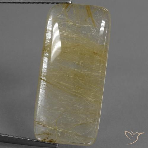 10.78ct Natürlicher hellgelb Rutilquarz, Kissen, Transparent
