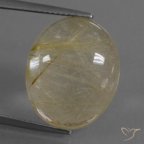 10.36ct Natürlicher hellgelb Rutilquarz, Oval, Transparent