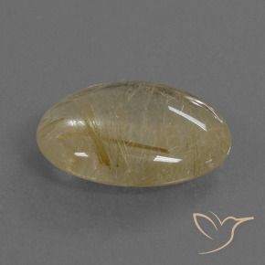 9,17 ctw natürlicher hellgelb Rutilquarz, Oval, Transparent