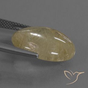 9,17 ctw natürlicher hellgelb Rutilquarz, Oval, Transparent