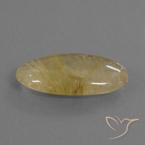 9,17 ctw natürlicher Mittelgelb Rutilquarz, Oval, Transparent