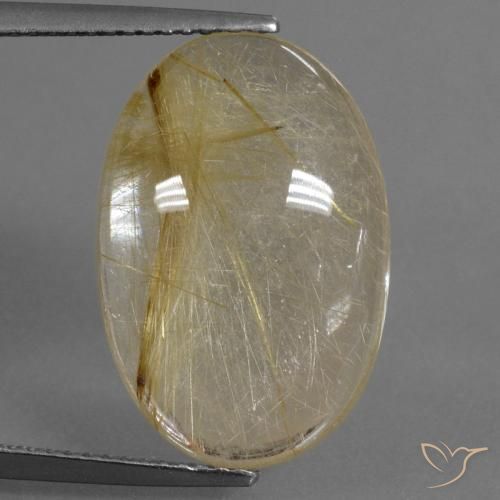 10.01ct Natürlicher Dijon Gelb Rutilquarz, Oval, Transparent