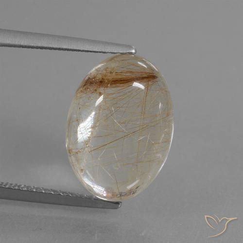 6.48ct Natürlicher Warmes Braun Rutilquarz, Oval, Transparent