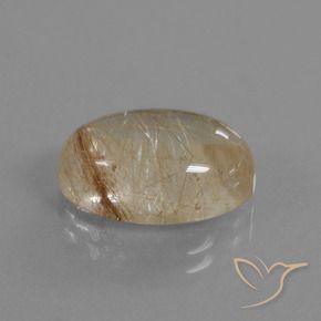 9,17 ctw natürlicher Warmes Braun Rutilquarz, Oval, Transparent
