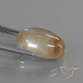 9,17 ctw natürlicher Warmes Braun Rutilquarz, Oval, Transparent