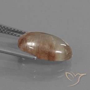 9,17 ctw natürlicher Klar mit Kupfer Rutilquarz, Oval, Transparent