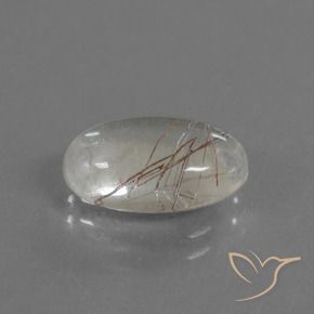 9,17 ctw natürlicher Klar mit Kupfer Rutilquarz, Oval, Transparent
