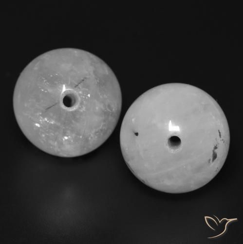 25.19 ct natürliche gräulich-weiß Rutilquarz-Edelsteine, Kugel / Ball, Lichtdurchlässig