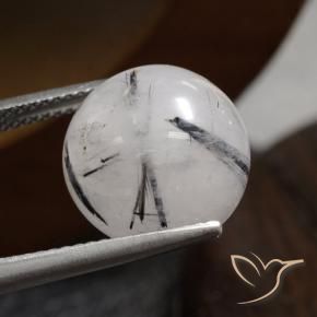 9,17 ctw natürlicher Klar mit Schwarz Rutilquarz, Kugel / Ball, Lichtdurchlässig