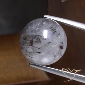 9,17 ctw natürlicher Klar mit Schwarz Rutilquarz, Kugel / Ball, Lichtdurchlässig