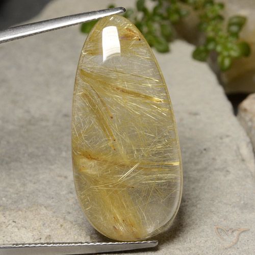 22.57ct Natürlicher Toskana Gelb Rutilquarz, Birnenform, Lichtdurchlässig