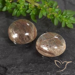 7.20 ct natürliche tiefrötlich-orange Rutilquarz-Edelsteine, Runden, Transparent