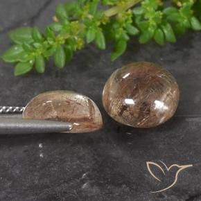 7.20 ct natürliche tiefrötlich-orange Rutilquarz-Edelsteine, Runden, Transparent