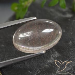 9,17 ctw natürlicher Klar mit Kupfer Rutilquarz, Oval, Transparent
