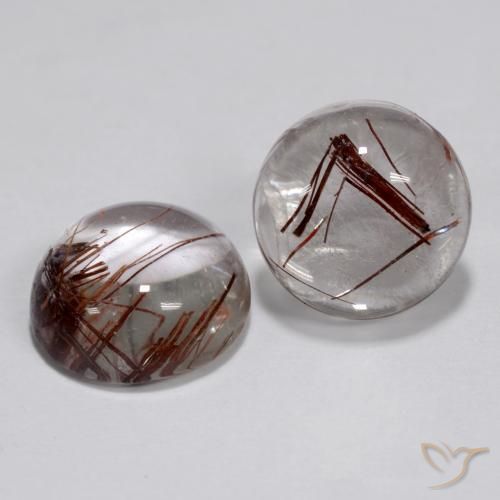 5.22 ct natürliche Klar mit Kupfer Rutilquarz-Edelsteine, Runden, Transparent