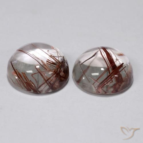 5.22 ct natürliche Klar mit Kupfer Rutilquarz-Edelsteine, Runden, Transparent