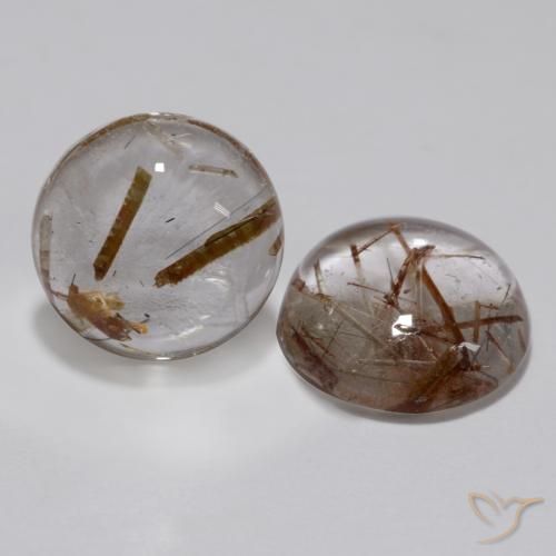 4.77 ct natürliche Klar mit Braun Rutilquarz-Edelsteine, Runden, Transparent