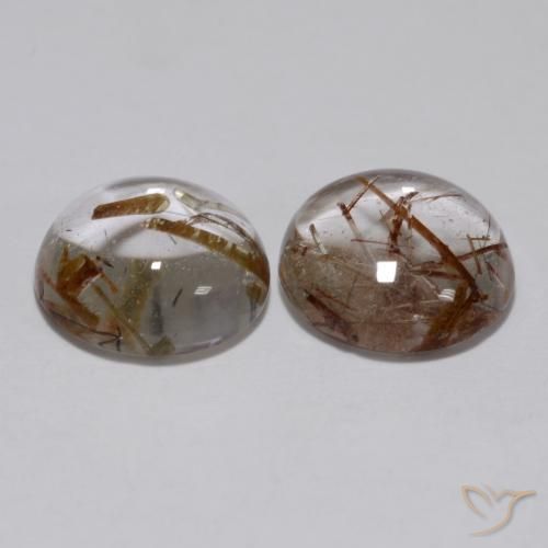 4.77 ct natürliche Klar mit Braun Rutilquarz-Edelsteine, Runden, Transparent