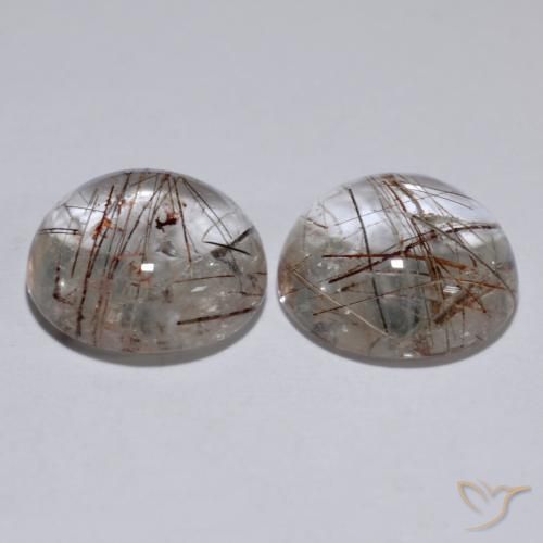 11.65 ct natürliche Klar mit Kupfer Rutilquarz-Edelsteine, Runden, Transparent