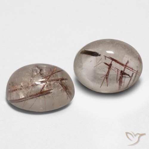 4.43 ct natürliche Klar mit Braun Rutilquarz-Edelsteine, Oval, Transparent