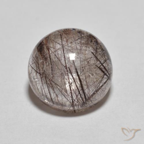 3.25ct Natürlicher Hellbraun Rutilquarz, Runden, Transparent
