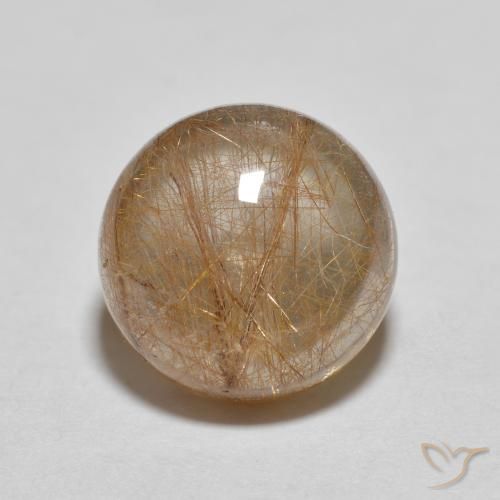 3.21ct Natürlicher Warmes Braun Rutilquarz, Runden, Transparent