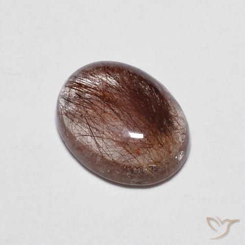 1.86ct Natürlicher Klar mit Braun Rutilquarz, Oval, Transparent
