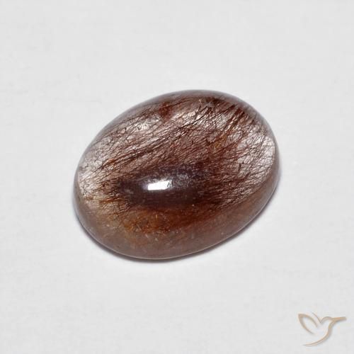 9,17 ctw natürlicher Klar mit Braun Rutilquarz, Oval, Transparent