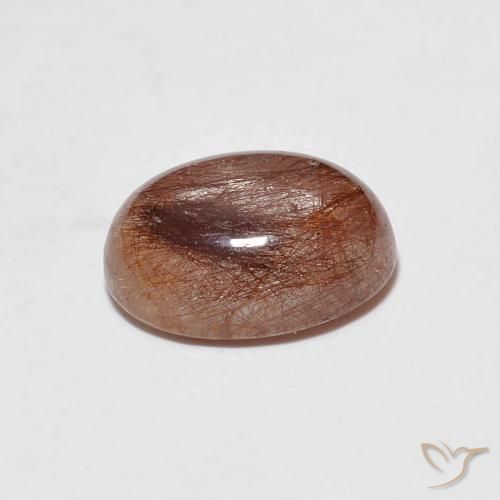 9,17 ctw natürlicher Klar mit Braun Rutilquarz, Oval, Transparent