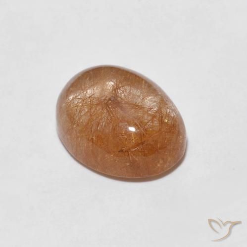 2.06ct Natürlicher Sehr helles Braun Rutilquarz, Oval, Transparent