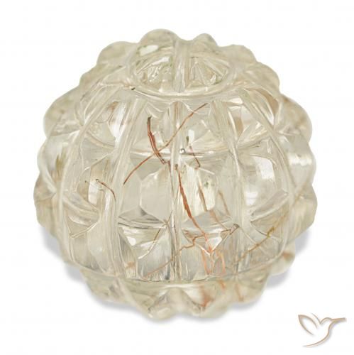 26.30ct Hell Gold Rutilquarz, Fantasie, Transparent
