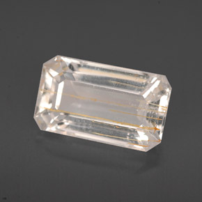 4,64 ctw natürlicher gelber Rutiltopas, Transparent, Transparent / Lichtdurchlässig