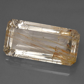 33,45 ctw natürlicher gelber Rutiltopas, Transparent, Transparent / Lichtdurchlässig